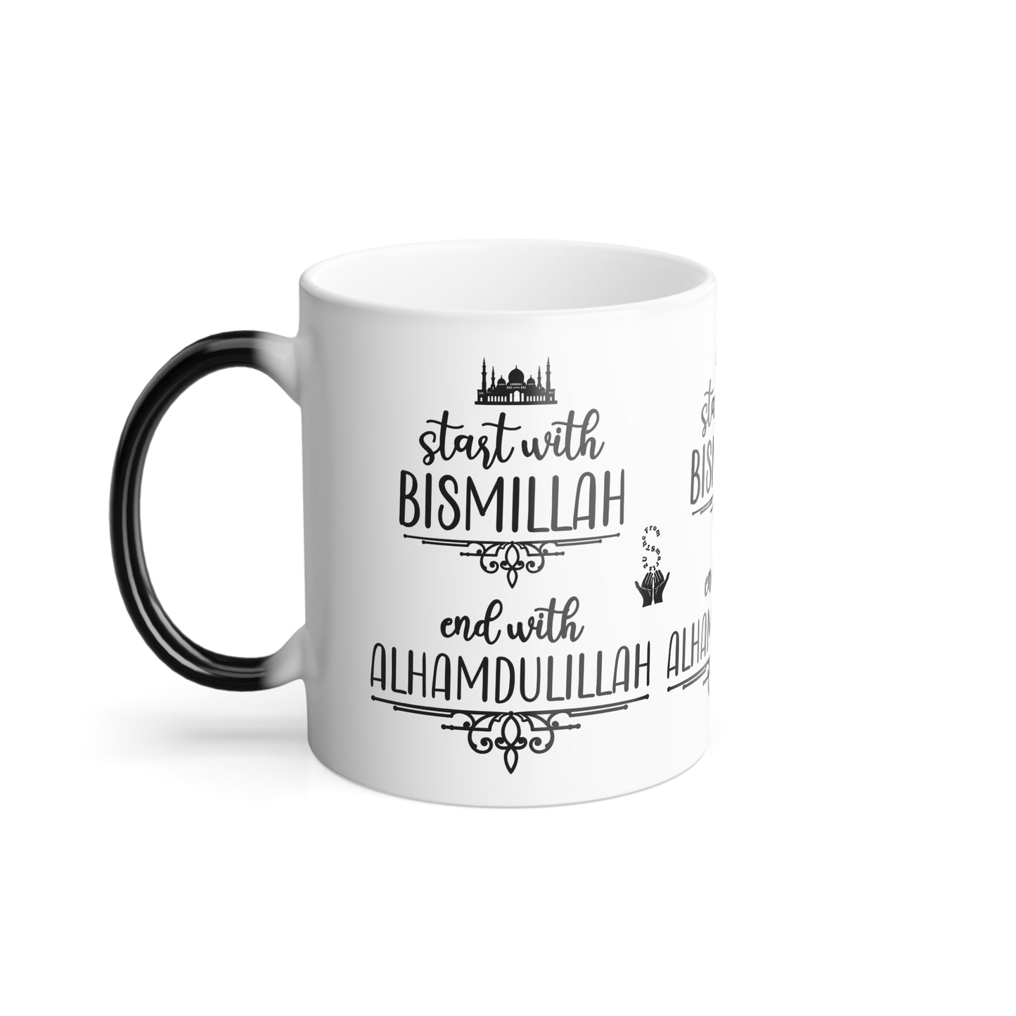 Color-Changing Mug — "Start with Bismillah, End with Alhamdulillah" Islamic Coffee Tea Cup