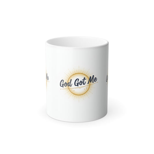 Color-Changing 11oz Mug — "God Got Me" Inspirational Coffee Cup