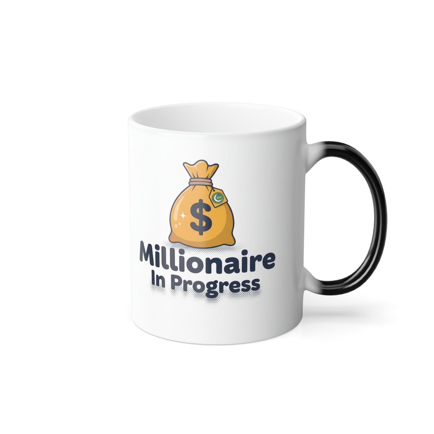 Color-Changing Mug — "Milliardaire In Progress" Funny Coffee Cup, 11 oz