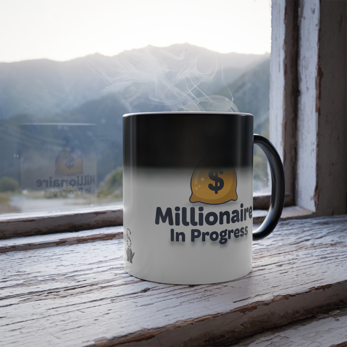 Color-Changing Mug — "Milliardaire In Progress" Funny Coffee Cup, 11 oz