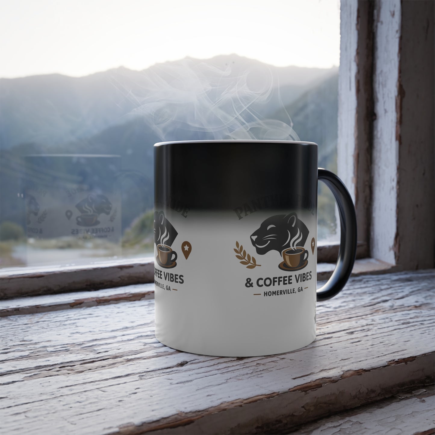 Panther Pride & Coffee Vibes Color-Changing Mug — 11oz