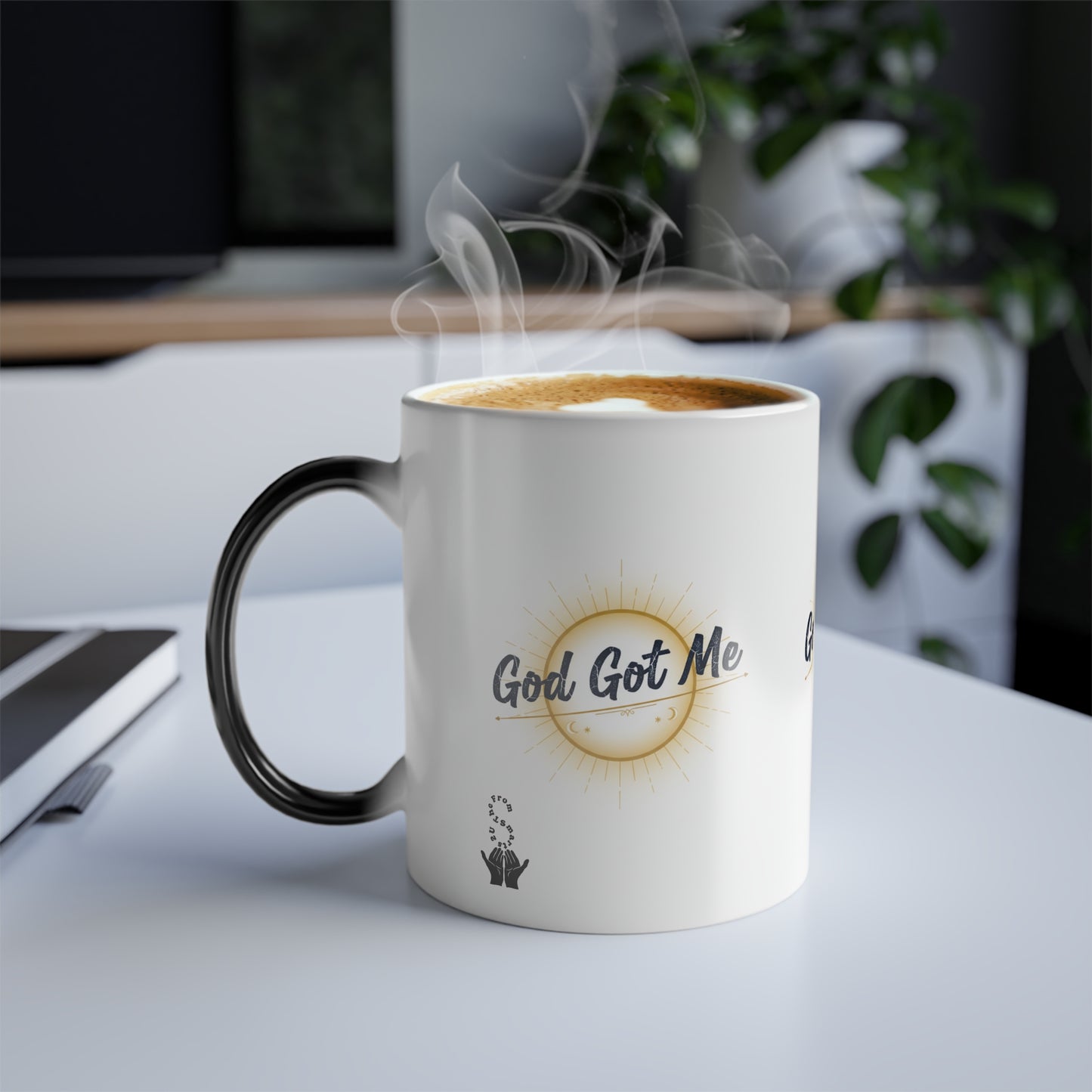 Color-Changing 11oz Mug — "God Got Me" Inspirational Coffee Cup