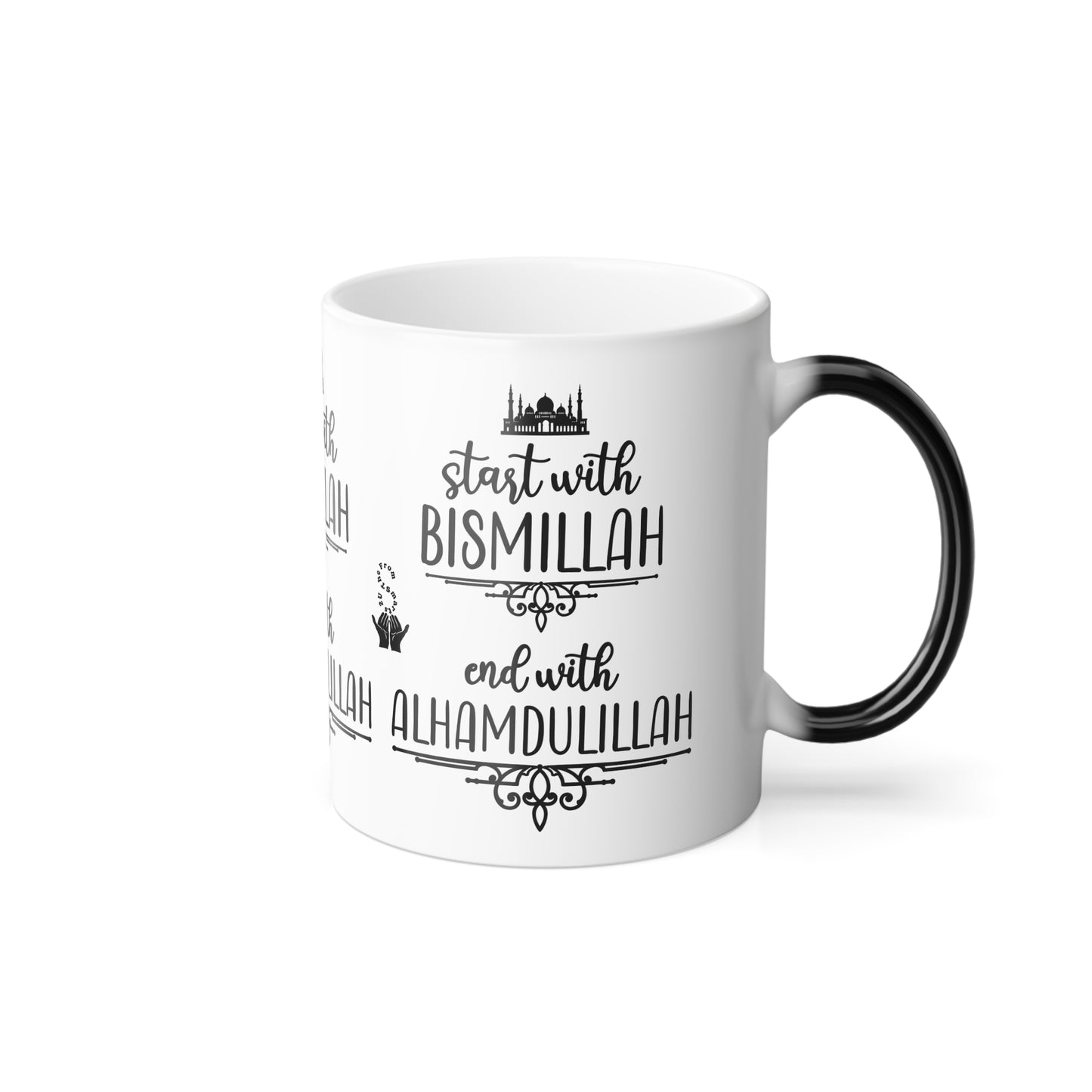 Color-Changing Mug — "Start with Bismillah, End with Alhamdulillah" Islamic Coffee Tea Cup