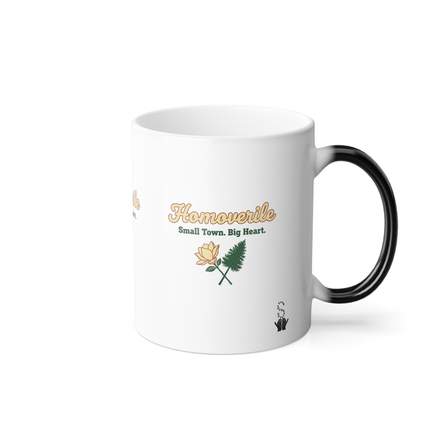 Hometown Floral Color-Changing Mug — "Homeville: Small Town. Big Heart." (11oz)